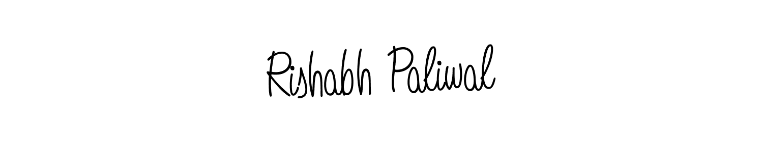 Use a signature maker to create a handwritten signature online. With this signature software, you can design (Angelique-Rose-font-FFP) your own signature for name Rishabh Paliwal. Rishabh Paliwal signature style 5 images and pictures png