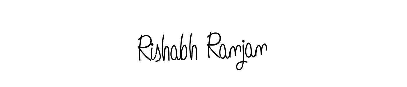 How to make Rishabh Ranjan name signature. Use Angelique-Rose-font-FFP style for creating short signs online. This is the latest handwritten sign. Rishabh Ranjan signature style 5 images and pictures png