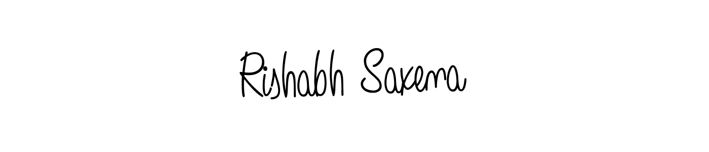 Make a beautiful signature design for name Rishabh Saxena. With this signature (Angelique-Rose-font-FFP) style, you can create a handwritten signature for free. Rishabh Saxena signature style 5 images and pictures png