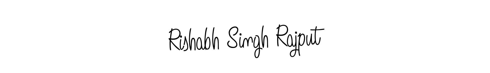 The best way (Angelique-Rose-font-FFP) to make a short signature is to pick only two or three words in your name. The name Rishabh Singh Rajput include a total of six letters. For converting this name. Rishabh Singh Rajput signature style 5 images and pictures png