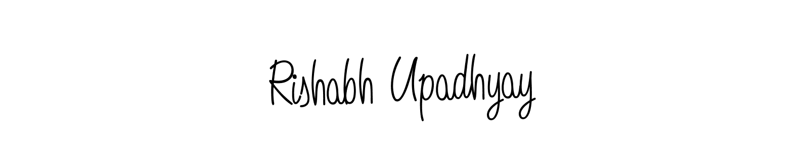 Create a beautiful signature design for name Rishabh Upadhyay. With this signature (Angelique-Rose-font-FFP) fonts, you can make a handwritten signature for free. Rishabh Upadhyay signature style 5 images and pictures png