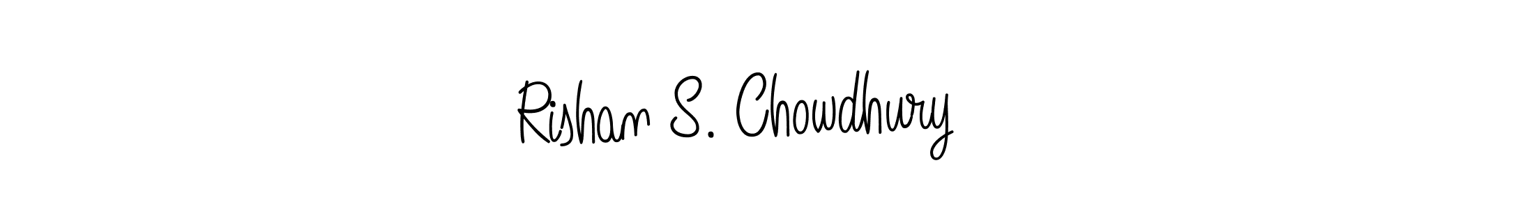You should practise on your own different ways (Angelique-Rose-font-FFP) to write your name (Rishan S. Chowdhury   ) in signature. don't let someone else do it for you. Rishan S. Chowdhury    signature style 5 images and pictures png