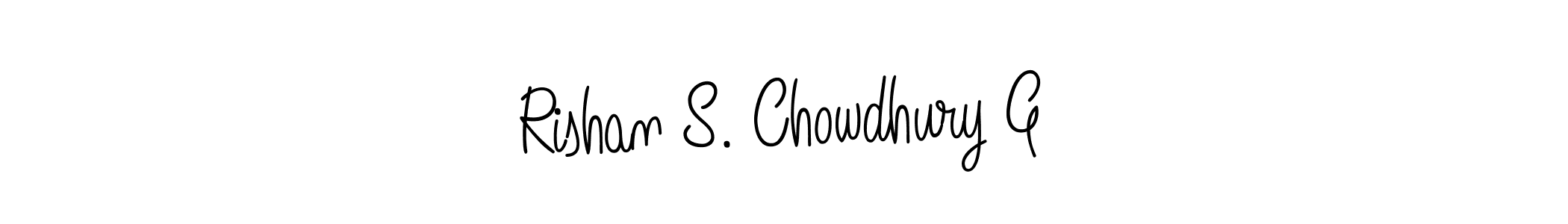 Make a beautiful signature design for name Rishan S. Chowdhury G. With this signature (Angelique-Rose-font-FFP) style, you can create a handwritten signature for free. Rishan S. Chowdhury G signature style 5 images and pictures png