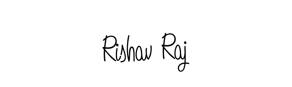 How to make Rishav Raj name signature. Use Angelique-Rose-font-FFP style for creating short signs online. This is the latest handwritten sign. Rishav Raj signature style 5 images and pictures png
