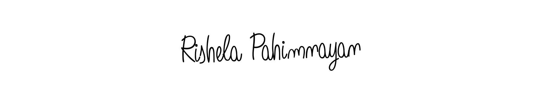 Once you've used our free online signature maker to create your best signature Angelique-Rose-font-FFP style, it's time to enjoy all of the benefits that Rishela Pahimnayan name signing documents. Rishela Pahimnayan signature style 5 images and pictures png