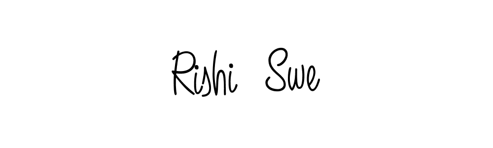The best way (Angelique-Rose-font-FFP) to make a short signature is to pick only two or three words in your name. The name Rishi  Swe include a total of six letters. For converting this name. Rishi  Swe signature style 5 images and pictures png