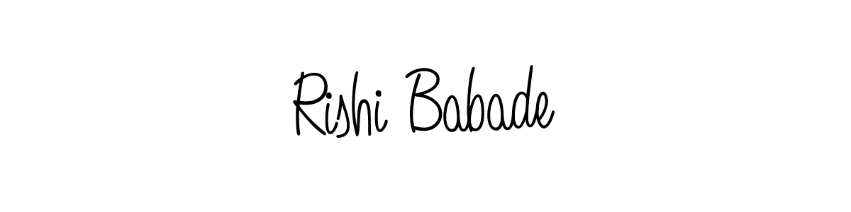Create a beautiful signature design for name Rishi Babade. With this signature (Angelique-Rose-font-FFP) fonts, you can make a handwritten signature for free. Rishi Babade signature style 5 images and pictures png