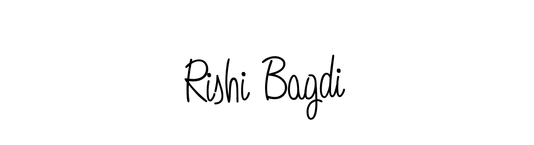 The best way (Angelique-Rose-font-FFP) to make a short signature is to pick only two or three words in your name. The name Rishi Bagdi include a total of six letters. For converting this name. Rishi Bagdi signature style 5 images and pictures png