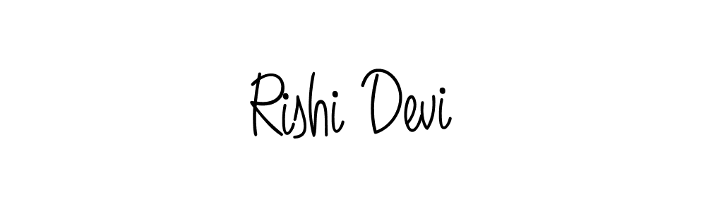 Make a beautiful signature design for name Rishi Devi. With this signature (Angelique-Rose-font-FFP) style, you can create a handwritten signature for free. Rishi Devi signature style 5 images and pictures png