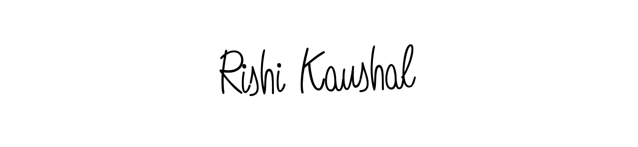 The best way (Angelique-Rose-font-FFP) to make a short signature is to pick only two or three words in your name. The name Rishi Kaushal include a total of six letters. For converting this name. Rishi Kaushal signature style 5 images and pictures png