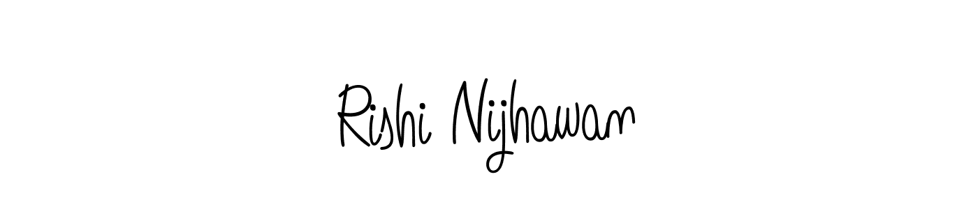 Design your own signature with our free online signature maker. With this signature software, you can create a handwritten (Angelique-Rose-font-FFP) signature for name Rishi Nijhawan. Rishi Nijhawan signature style 5 images and pictures png