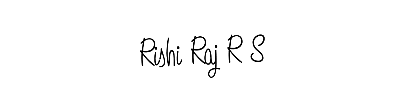 Make a beautiful signature design for name Rishi Raj R S. With this signature (Angelique-Rose-font-FFP) style, you can create a handwritten signature for free. Rishi Raj R S signature style 5 images and pictures png