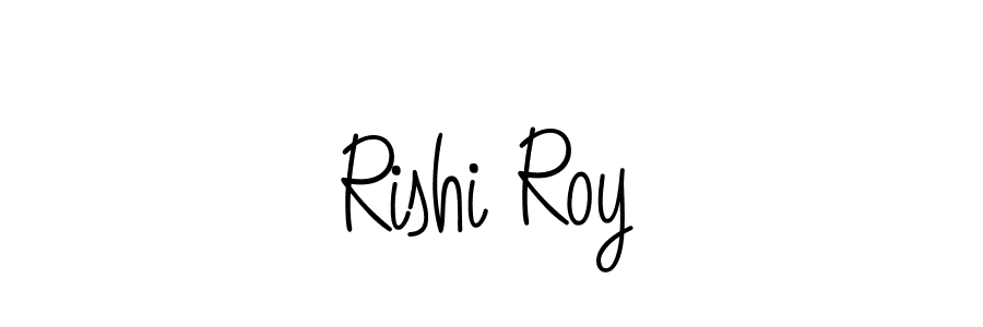 Use a signature maker to create a handwritten signature online. With this signature software, you can design (Angelique-Rose-font-FFP) your own signature for name Rishi Roy. Rishi Roy signature style 5 images and pictures png