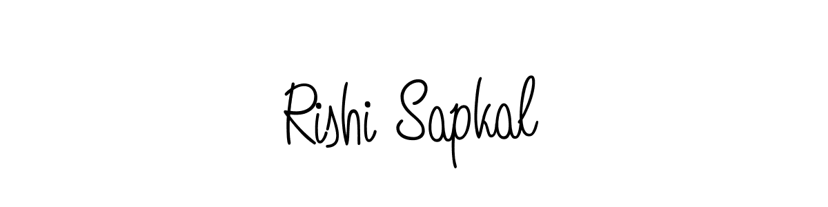 The best way (Angelique-Rose-font-FFP) to make a short signature is to pick only two or three words in your name. The name Rishi Sapkal include a total of six letters. For converting this name. Rishi Sapkal signature style 5 images and pictures png