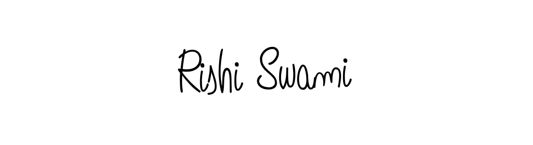 Use a signature maker to create a handwritten signature online. With this signature software, you can design (Angelique-Rose-font-FFP) your own signature for name Rishi Swami. Rishi Swami signature style 5 images and pictures png