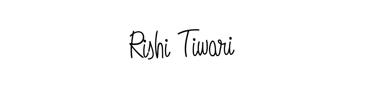 The best way (Angelique-Rose-font-FFP) to make a short signature is to pick only two or three words in your name. The name Rishi Tiwari include a total of six letters. For converting this name. Rishi Tiwari signature style 5 images and pictures png