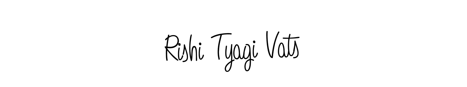 Design your own signature with our free online signature maker. With this signature software, you can create a handwritten (Angelique-Rose-font-FFP) signature for name Rishi Tyagi Vats. Rishi Tyagi Vats signature style 5 images and pictures png