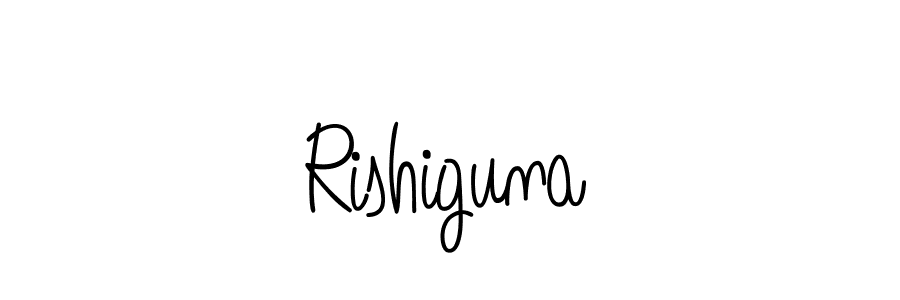 Create a beautiful signature design for name Rishiguna. With this signature (Angelique-Rose-font-FFP) fonts, you can make a handwritten signature for free. Rishiguna signature style 5 images and pictures png