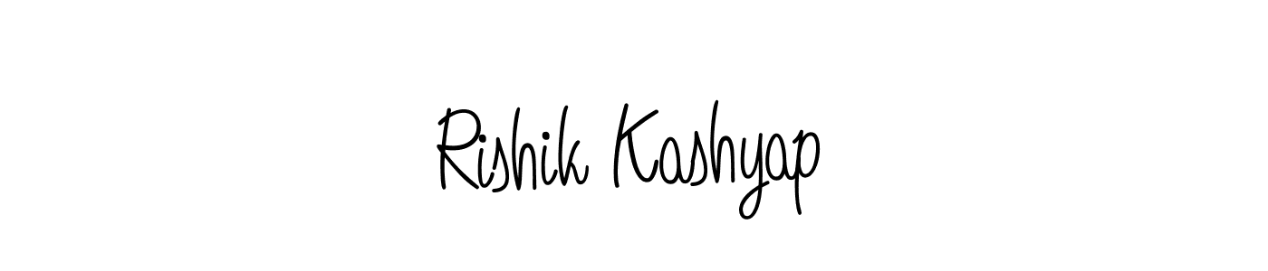 Create a beautiful signature design for name Rishik Kashyap. With this signature (Angelique-Rose-font-FFP) fonts, you can make a handwritten signature for free. Rishik Kashyap signature style 5 images and pictures png