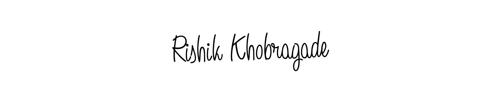 You should practise on your own different ways (Angelique-Rose-font-FFP) to write your name (Rishik Khobragade) in signature. don't let someone else do it for you. Rishik Khobragade signature style 5 images and pictures png