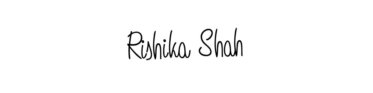 Use a signature maker to create a handwritten signature online. With this signature software, you can design (Angelique-Rose-font-FFP) your own signature for name Rishika Shah. Rishika Shah signature style 5 images and pictures png