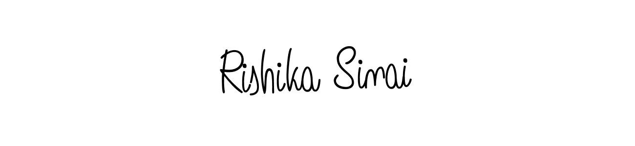 You should practise on your own different ways (Angelique-Rose-font-FFP) to write your name (Rishika Sinai) in signature. don't let someone else do it for you. Rishika Sinai signature style 5 images and pictures png