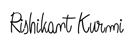You should practise on your own different ways (Angelique-Rose-font-FFP) to write your name (Rishikant Kurmi) in signature. Don't let someone else do it for you. Rishikant Kurmi signature style 5 images and pictures png