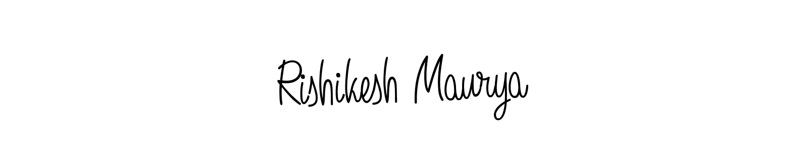 Use a signature maker to create a handwritten signature online. With this signature software, you can design (Angelique-Rose-font-FFP) your own signature for name Rishikesh Maurya. Rishikesh Maurya signature style 5 images and pictures png