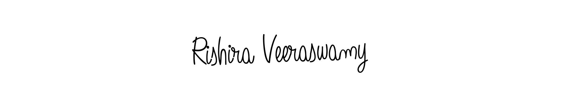 Also we have Rishira Veeraswamy name is the best signature style. Create professional handwritten signature collection using Angelique-Rose-font-FFP autograph style. Rishira Veeraswamy signature style 5 images and pictures png