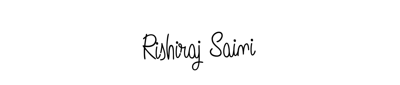 Create a beautiful signature design for name Rishiraj Saini. With this signature (Angelique-Rose-font-FFP) fonts, you can make a handwritten signature for free. Rishiraj Saini signature style 5 images and pictures png