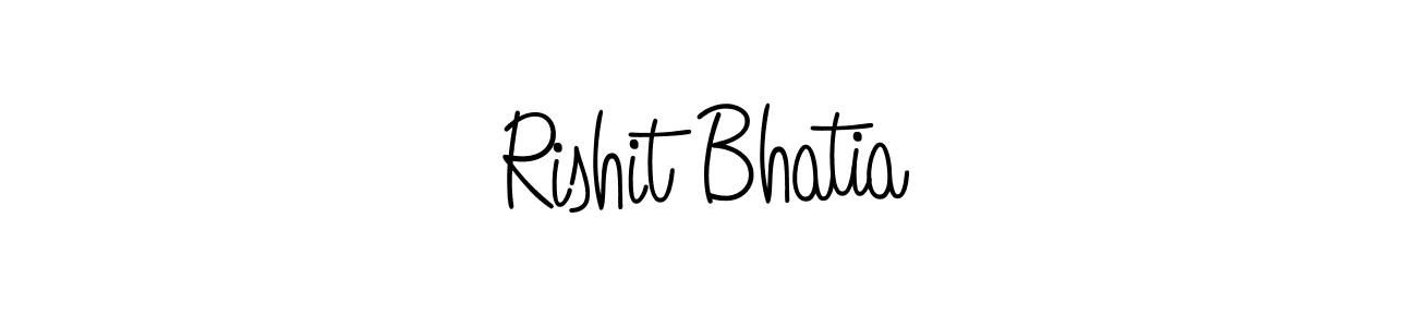 How to make Rishit Bhatia signature? Angelique-Rose-font-FFP is a professional autograph style. Create handwritten signature for Rishit Bhatia name. Rishit Bhatia signature style 5 images and pictures png