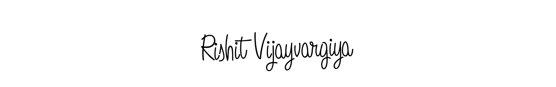 Also we have Rishit Vijayvargiya name is the best signature style. Create professional handwritten signature collection using Angelique-Rose-font-FFP autograph style. Rishit Vijayvargiya signature style 5 images and pictures png