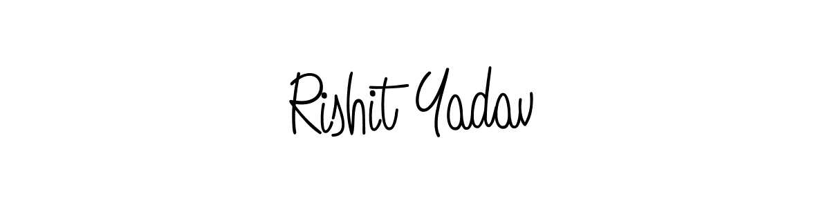 How to make Rishit Yadav name signature. Use Angelique-Rose-font-FFP style for creating short signs online. This is the latest handwritten sign. Rishit Yadav signature style 5 images and pictures png