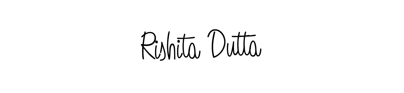 Make a beautiful signature design for name Rishita Dutta. With this signature (Angelique-Rose-font-FFP) style, you can create a handwritten signature for free. Rishita Dutta signature style 5 images and pictures png