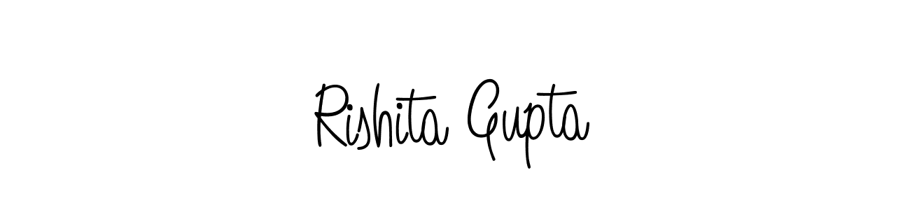 Design your own signature with our free online signature maker. With this signature software, you can create a handwritten (Angelique-Rose-font-FFP) signature for name Rishita Gupta. Rishita Gupta signature style 5 images and pictures png