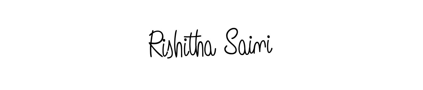 Create a beautiful signature design for name Rishitha Saini. With this signature (Angelique-Rose-font-FFP) fonts, you can make a handwritten signature for free. Rishitha Saini signature style 5 images and pictures png