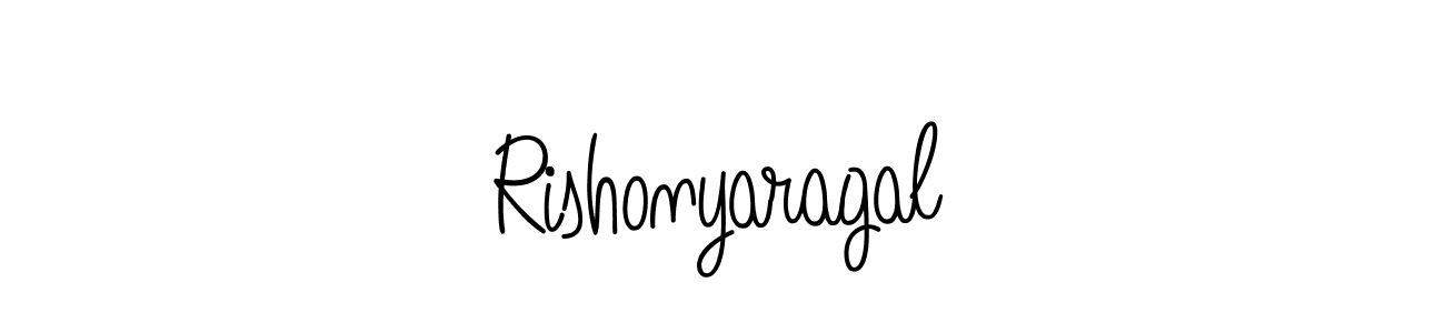 Make a beautiful signature design for name Rishonyaragal. With this signature (Angelique-Rose-font-FFP) style, you can create a handwritten signature for free. Rishonyaragal signature style 5 images and pictures png