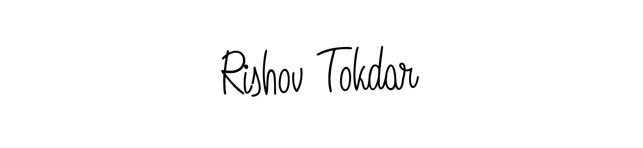 Design your own signature with our free online signature maker. With this signature software, you can create a handwritten (Angelique-Rose-font-FFP) signature for name Rishov Tokdar. Rishov Tokdar signature style 5 images and pictures png