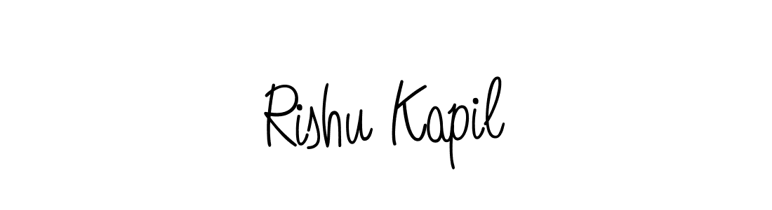Create a beautiful signature design for name Rishu Kapil. With this signature (Angelique-Rose-font-FFP) fonts, you can make a handwritten signature for free. Rishu Kapil signature style 5 images and pictures png