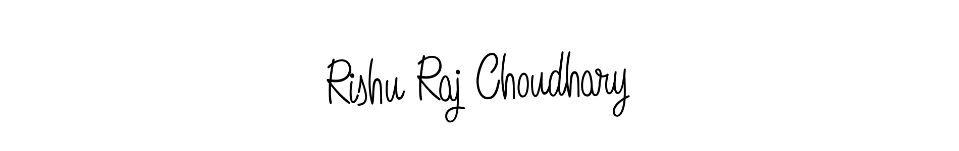 How to make Rishu Raj Choudhary name signature. Use Angelique-Rose-font-FFP style for creating short signs online. This is the latest handwritten sign. Rishu Raj Choudhary signature style 5 images and pictures png