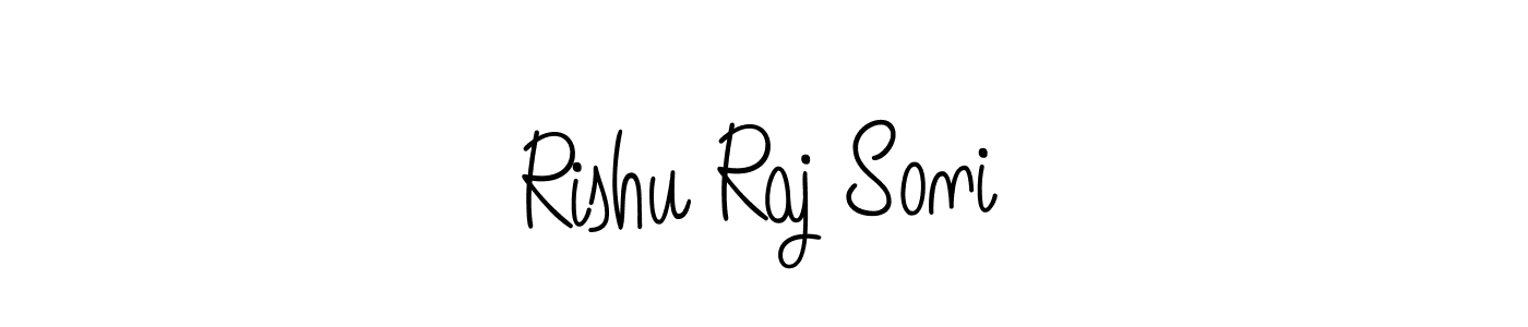 Angelique-Rose-font-FFP is a professional signature style that is perfect for those who want to add a touch of class to their signature. It is also a great choice for those who want to make their signature more unique. Get Rishu Raj Soni name to fancy signature for free. Rishu Raj Soni signature style 5 images and pictures png