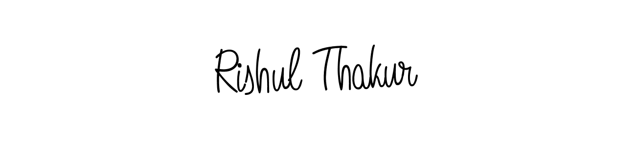Make a beautiful signature design for name Rishul Thakur. With this signature (Angelique-Rose-font-FFP) style, you can create a handwritten signature for free. Rishul Thakur signature style 5 images and pictures png