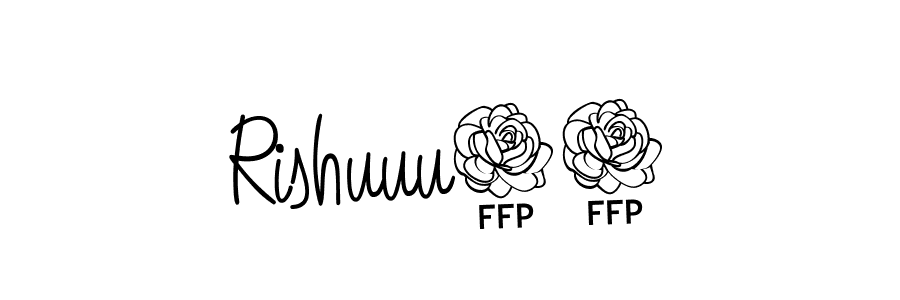 How to make Rishuuu19 name signature. Use Angelique-Rose-font-FFP style for creating short signs online. This is the latest handwritten sign. Rishuuu19 signature style 5 images and pictures png