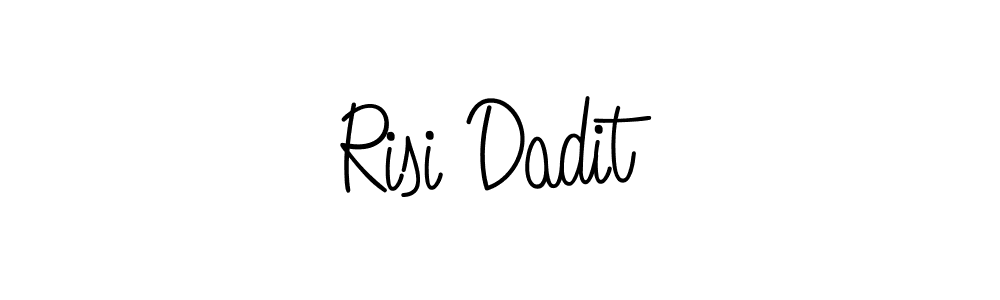 Check out images of Autograph of Risi Dadit name. Actor Risi Dadit Signature Style. Angelique-Rose-font-FFP is a professional sign style online. Risi Dadit signature style 5 images and pictures png