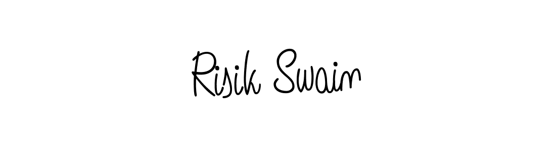Risik Swain stylish signature style. Best Handwritten Sign (Angelique-Rose-font-FFP) for my name. Handwritten Signature Collection Ideas for my name Risik Swain. Risik Swain signature style 5 images and pictures png