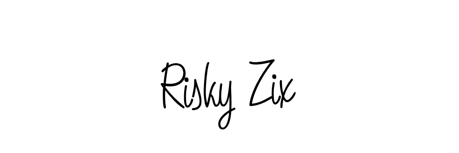 Risky Zix stylish signature style. Best Handwritten Sign (Angelique-Rose-font-FFP) for my name. Handwritten Signature Collection Ideas for my name Risky Zix. Risky Zix signature style 5 images and pictures png