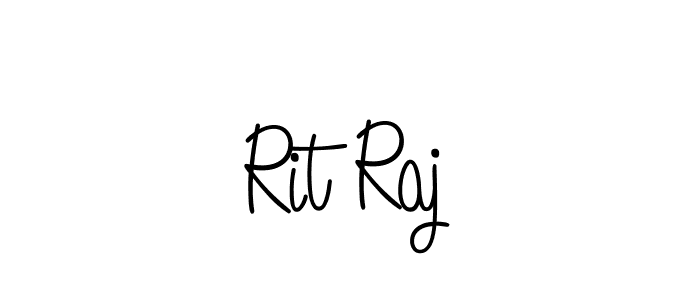 How to make Rit Raj name signature. Use Angelique-Rose-font-FFP style for creating short signs online. This is the latest handwritten sign. Rit Raj signature style 5 images and pictures png