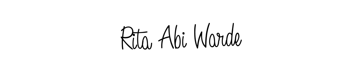How to Draw Rita Abi Warde signature style? Angelique-Rose-font-FFP is a latest design signature styles for name Rita Abi Warde. Rita Abi Warde signature style 5 images and pictures png