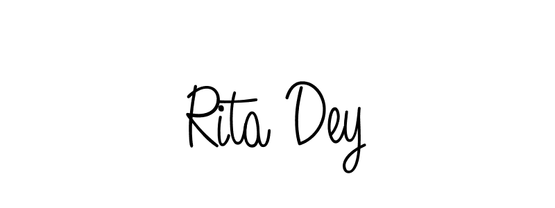 You should practise on your own different ways (Angelique-Rose-font-FFP) to write your name (Rita Dey) in signature. don't let someone else do it for you. Rita Dey signature style 5 images and pictures png