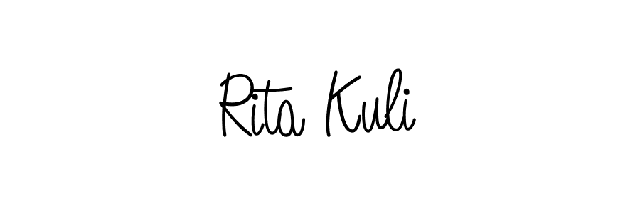 Rita Kuli stylish signature style. Best Handwritten Sign (Angelique-Rose-font-FFP) for my name. Handwritten Signature Collection Ideas for my name Rita Kuli. Rita Kuli signature style 5 images and pictures png